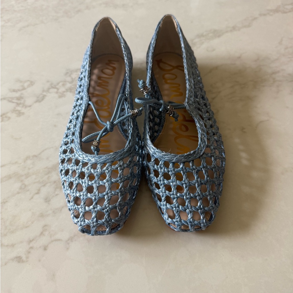 Sam Edelman Blue Woven Loafers